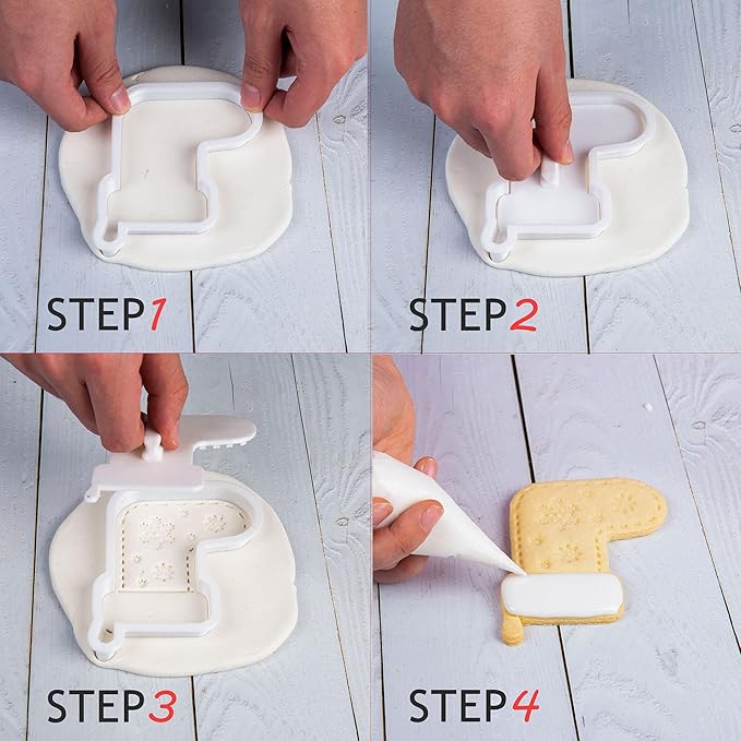 Flycalf Christmas Cookie Cutters Truck With Christmas Tree Shapes Fall Holiday PLA Baking Accessories Cutter Molds Gifts for Kids Decorative Party 3" Kitchen Cake Supplies