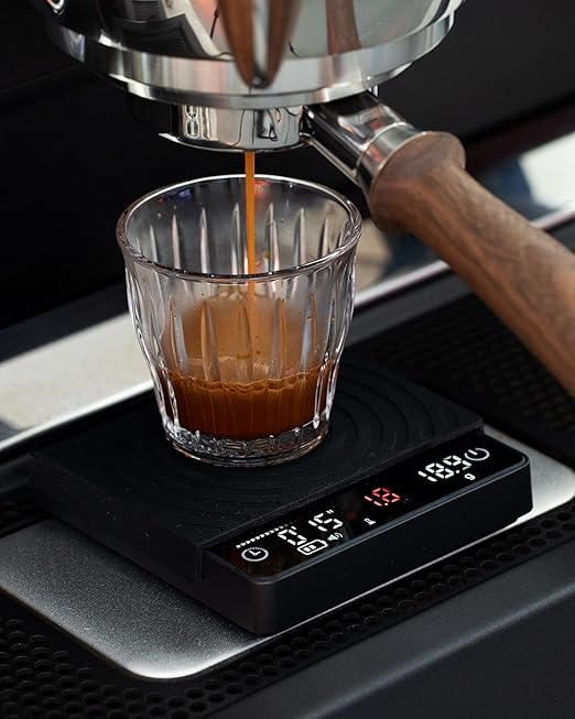 Smart Coffee Scale – Easy Use Digital Espresso Scale with Timer, Auto Tare & Flow Rate Indicator – Compact Rechargeable Weight Scale for Drip Coffee, Pour Over & Matcha