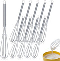 Baderke 10 Pcs 6 Inch Mini Whisk Bulk Small Whisks for Cooking 304 Stainless Steel Tiny Whisk for Baking, Whipping, Beating Eggs, Mixing Sauces, Blending Ingredients
