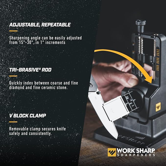 Work Sharp Precision Adjust Set Knife Sharpener value combo gift bundle with a Pivot Knife Sharpener