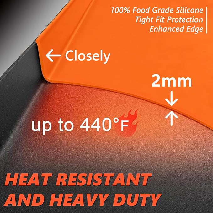 17" Silicone Griddle Mat Cover for Blackstone, Heavy Duty Silicone Cover, All Year Round Griddle Top Protective Mat for Black Stone Accessories