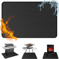 Anze Under Grill Mat for Outdoor Grill, 48 x 90 Inch Anti-Slip BBQ Floor Mats, Easy to Clean Reusable Fireproof Grill Pad, Oil-Proof Waterproof Protector for Indoor Fireplace Pit Mat