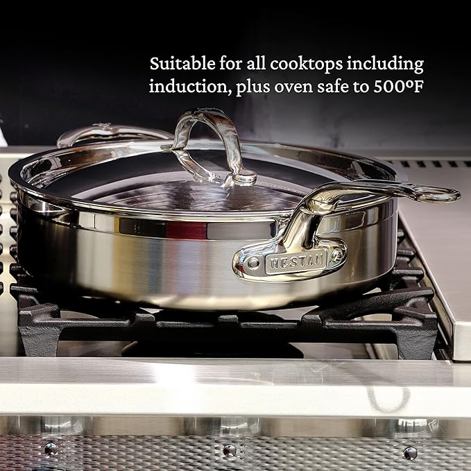 Hestan ProBond Forged TITUM - Professional Clad Stainless Steel, Nonstick, Frying Pan Set (8.5'' & 11''), Induction Compatible, Made without PFOAs