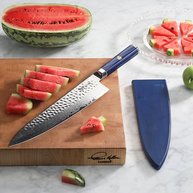 Cangshan KITA Series 10-Inch Chef's Knife, High Carbon X-7 Damascus Steel, 504012