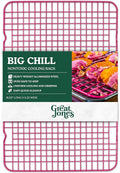 Great Jones Big Chill Wire Cooling Rack (Raspberry) – 16.9" × 11.4" Heavy-Weight Aluminized Steel,Nonstick Baking Rack – Oven Safe 450 °F, Bacon & Cookie Cooling Rack – Fits Half Sheet Pans