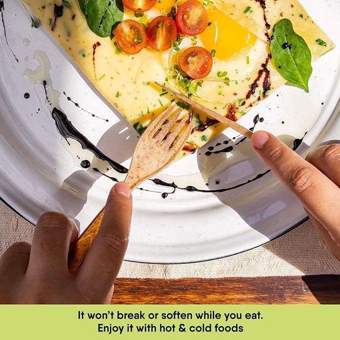 Premium Quality 100% Biodegradable Knives Made of Vegetable Fibers, 300 PCS of 6.7” Long Heavy-Duty and Splinter Free Eco-Friendly Knives, Perfect Sustainable Cutlery for All Types of Occasions