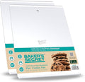 Baker's Secret 2pcs Large Flat Cookie Sheet 18" x 14" Aluminum Flat Baking Sheet, Extra Thick -2.7mm- 100% Recycled, Half Sheet with hanging hole - The Natural Aluminum Collection