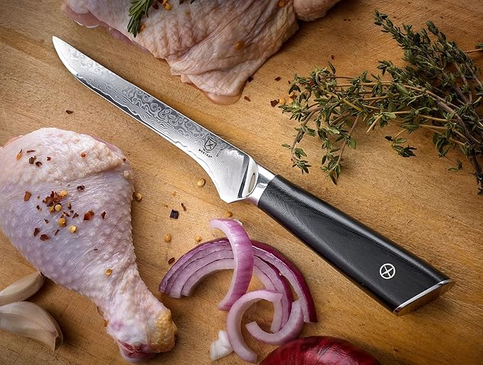 Mercer Culinary M13787 Premium Grade Super Steel, 6-Inch Boning Knife, G10 Handle
