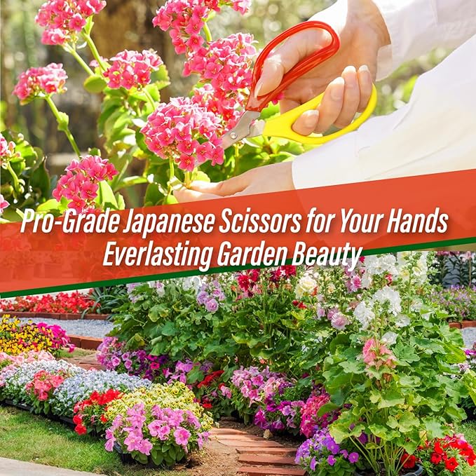 SUIZAN Trimming Scissors 6” - Professional Japanese Garden Plant Herb Buds Flower Shears Gardening Tools