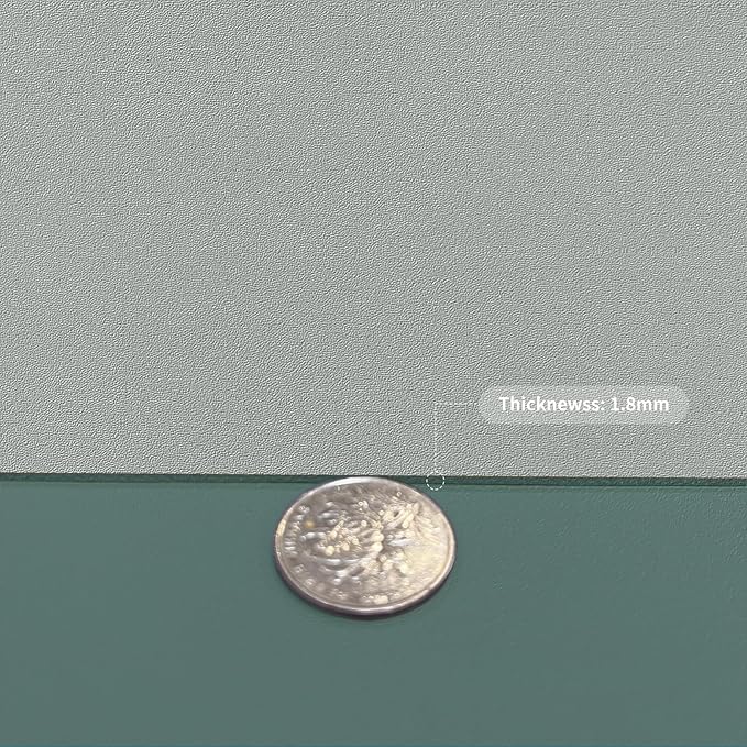 Leather Table Cover,1.8mm Thick,24x48 Inch Desk Cover,Large Desk Mat,Table Protector,Table Cover Protector,Office Desk Cover,Coffee Table Protector(Aqua Blue+Gray,24x48)