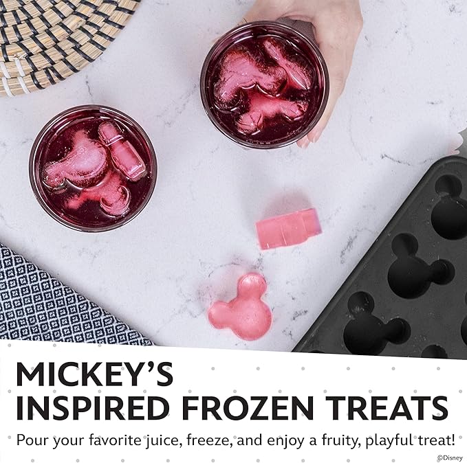 Disney Silicone Ice Cube Tray – 2 Pack Ice Trays for Freezer with Fun Mickey, Minnie & Winnie the Pooh Molds – Flexible BPA-Free Silicone Molds for Ice, Chocolate, and More