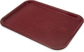 Carlisle FoodService Products CT121661 Café Standard Cafeteria / Fast Food Tray, 12" x 16", Burgundy