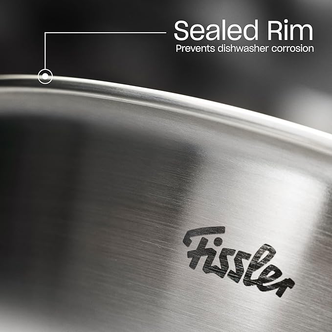 Fissler M5 Pro-Ply 5-ply Stainless Steel Sauté Pan, 3 Quart, with Metal Lid