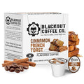 Blackout Coffee Cinnamon French Toast Flavored Coffee Pods – Single Serve Coffee Pods, Smooth Taste, Indulgent Flavor – Freshly Roasted 18 Count, American Made