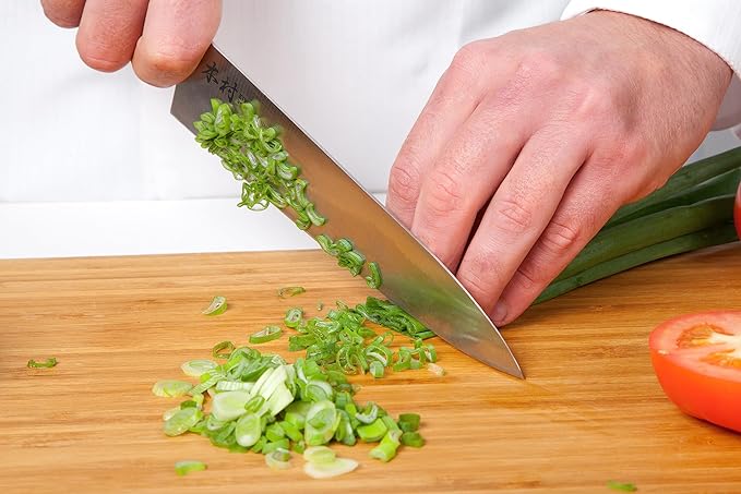 Kimura Slicer Knife, [Made in Japan], 8 inch Professional Chef Knife, Ultra Sharp High Carbon Molybdenum Stainless Steel Kitchen Knives, Chefs Knife with Ergonomic Handle - Japanese Carving Knife