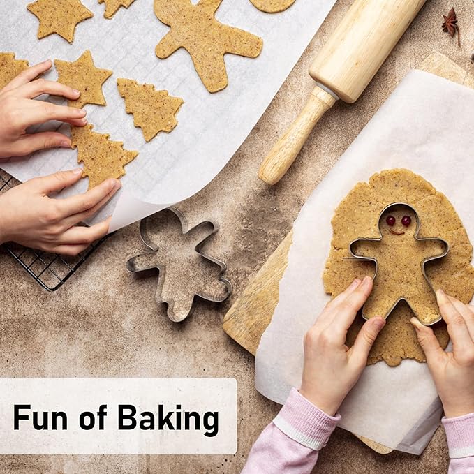 EcoDispose Non-Stick Precut Parchment Paper Baking Sheets Full Pan liner for Bake (16-3/8" x 24-3/9",White,200PCS)