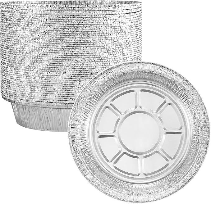 7" Aluminum Foil Pans without Lids 50 Pack of 22.3 oz,Heavy Duty Disposable Containers for Roasting,Storing,Baking,Cooking,Recyclable