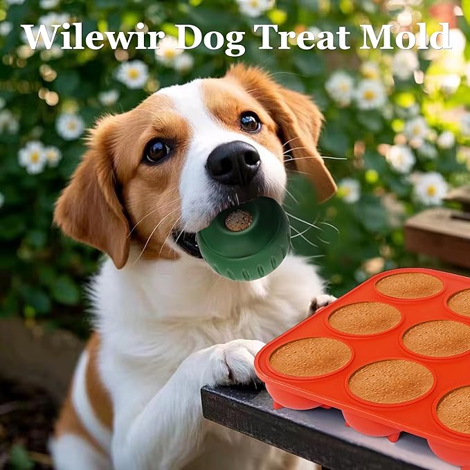 9-Cavity Silicone Frozen Dog Treat Mold for Woof Pupsicle & Power Chewer Pupsicle Large 25-75lbs,Reusable Frozen Dog Treat Tray Mold for Pupsicle Toy