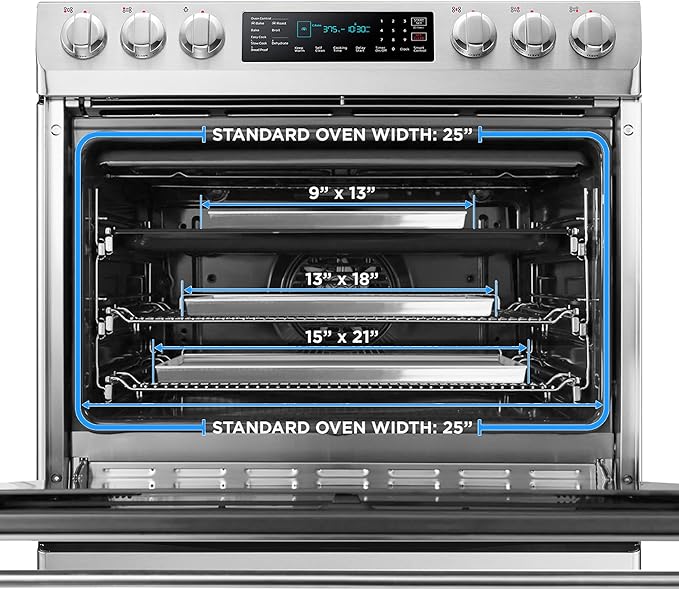 GRIDMANN 13" x 18" Commercial Grade Perforated Aluminum Baking Sheet Pan, Half Size Baking Tray - 6 Pans