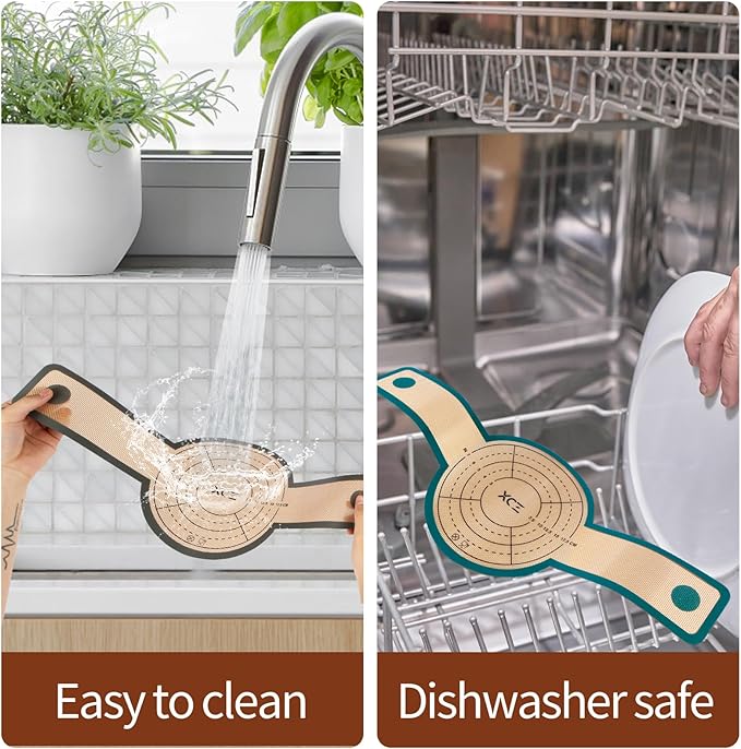 XCZ 2 PCs Silicone Bread Sling Dutch Oven Non-Stick & Easy Clean Reusable Silicone Bread Baking Mat. With Extra Long Handles Bread Baking Sheet Liner