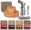 Whiskey Smoker Kit with Torch, Old Fashioned Cocktail Bourbon Drink Smoker with 4 Flavors Wood Chips, Birthday Christmas Day Gifts for Husband, Men, Dad(No Butane)