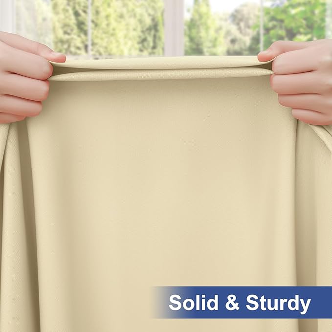 homing Rectangle Table Cloth Cover, Waterproof Polyester Elastic Fitted Tablecloth, Fits for 5 Foot Folding Tables, Washable Table Protector for Picnic, Camping, Outdoor (Champagne, 30" x 60")