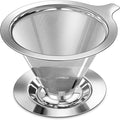 Pour Over Coffee Dripper, Slow Drip Paperless Coffee Filter, Pour Over Coffee Maker for 1-2Cups Brew, Double Mesh Design of Manual Reusable Cone Filter