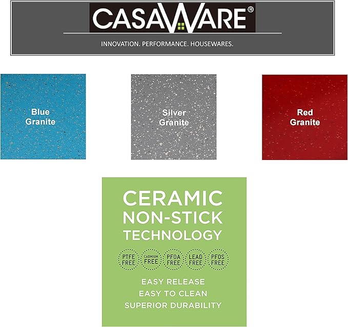 casaWare Toaster Oven 12 x 11-Inch Baking Sheet with a 1.5-Inch Handle (Silver Granite)