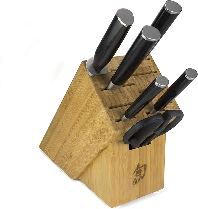 Shun Classic 7 Piece Block Set & Bamboo Block