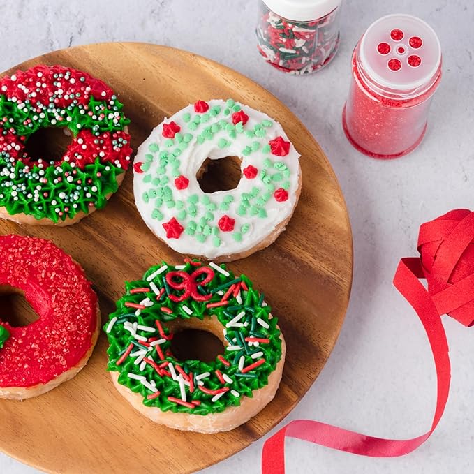 Sweets Indeed Christmas Sprinkles Mix – 10.90 oz Holiday Blend | Edible Jimmies, Nonpareils & Sugar Pearls for Decorating Christmas Cookies, Cakes, Cupcakes & Festive Desserts