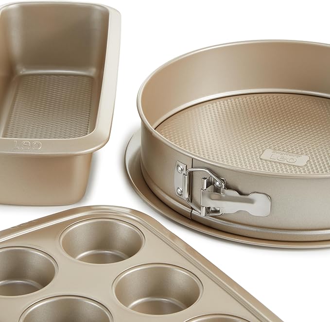 Berghoff Balance Nonstick 6 cup Cupcake/Muffin Baking Pan 2.5" x 1", Lightweight Carbon Steel, Ferno-Green, Non-toxic Coating Bakeware, Easy Food Release, Oven Safe Up To 450°F