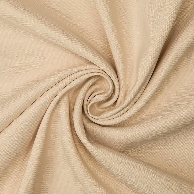 Gee Di Moda Rectangle Tablecloth - 60 x 102 Inch Beige Table Cloth for 6 Foot Rectangle Table - Heavy Duty Washable Fabric - for 6 Ft Buffet Table, Holiday Party, Dinner, Wedding & Baby Shower