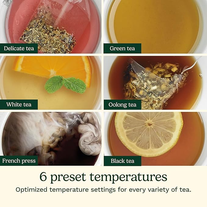 Cuisinart PerfecTemp 1.7-Liter Electric Kettle, Cordless Electric Tea Kettle, 1500W for Fast Heat-Up, 6 Preset Temperatures, 30-Minute Keep Warm, Stay Cool Nonslip Handle, CPK-17P1