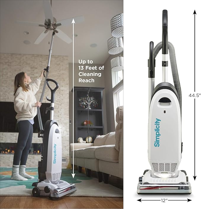 Simplicity Vacuums Allergy Pet Bundle | Bags & Filter Set Bundle | Upholstery Tool Bagged Vacuum Cleaner | Certified Hepa Vacuum | Pet Hair | S20EZM