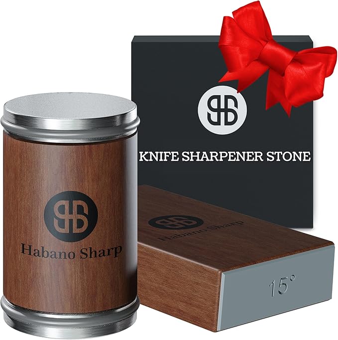 Rolling Knife Sharpener Kit - Diamond Sharpening Tool for Steel of Any Hardness, Knife Sharpener Stone with 15 & 20 Degree Magnetic Angle Support for Kitchen Knives, Easy to Use(Brown)