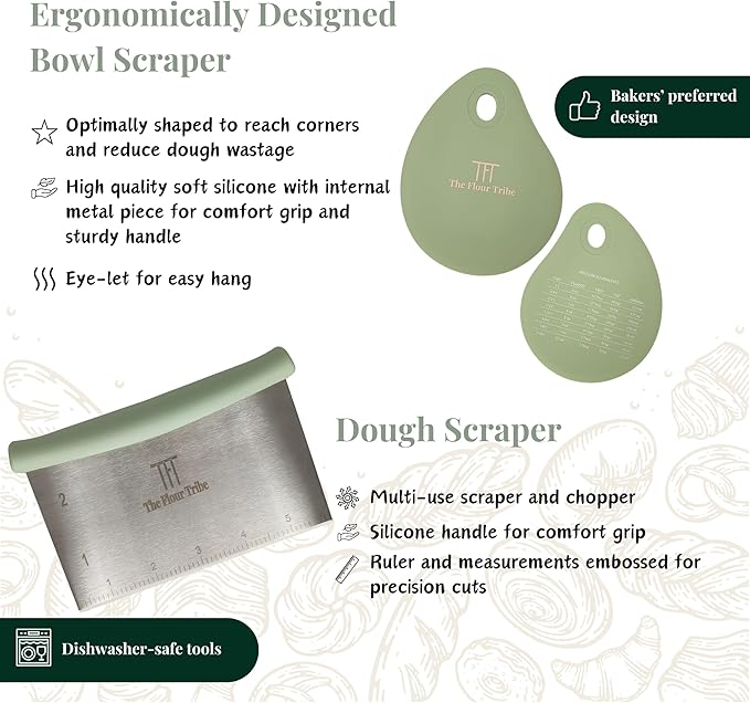 Banneton Bread Proofing Basket Set: Sourdough Starter Kit - 9 inch Round Rattan bowl, Scoring lame, dough scraper, bread bag, Sourdough Bread Baking Supplies Tools - Baking gift set