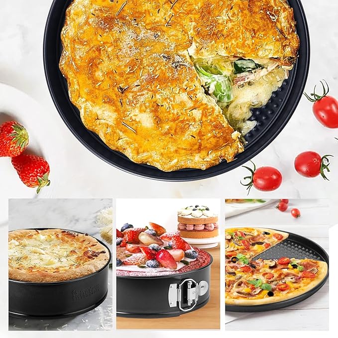 6PCS Springform Pan Round Non Stick Cheesecake Pan Durable Cake Baking Pans with Removable Bottom Cake Molds for Baking