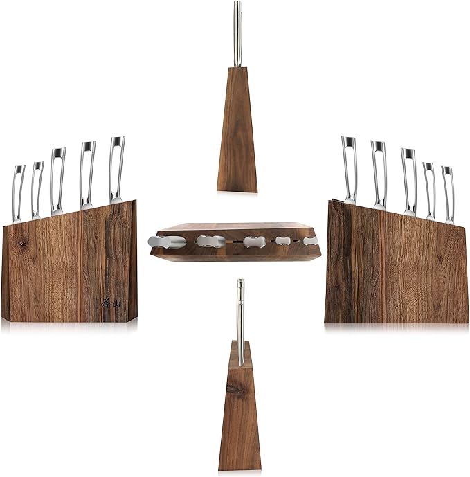 Cangshan TN1 Series 1024838 Swedish 14C28N Steel Forged 6-Piece Knife Block Set, Walnut