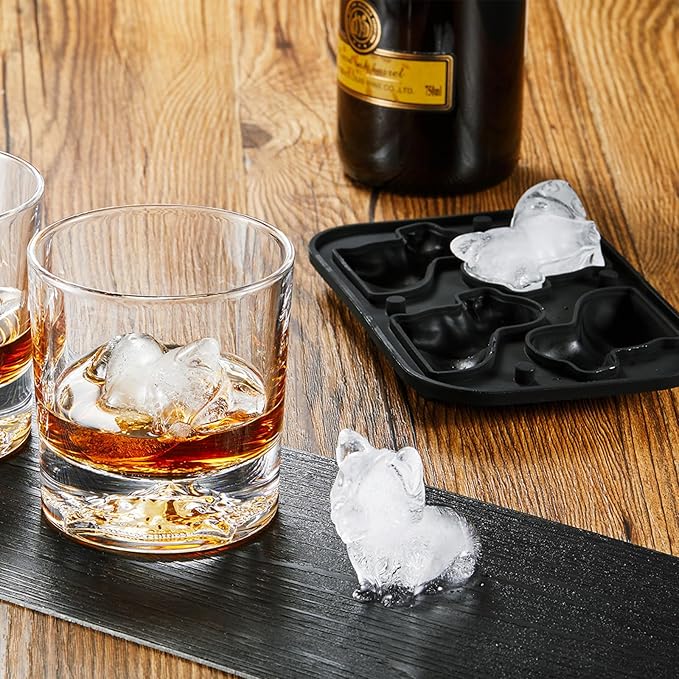 3D Corgi Dog Ice Cube Tray - Fun Shapes, Novelty Mom/Dad Gifts for Dog Lovers, Cute Corgi Ice Mold for Whiskey, Cocktail, Bourbon