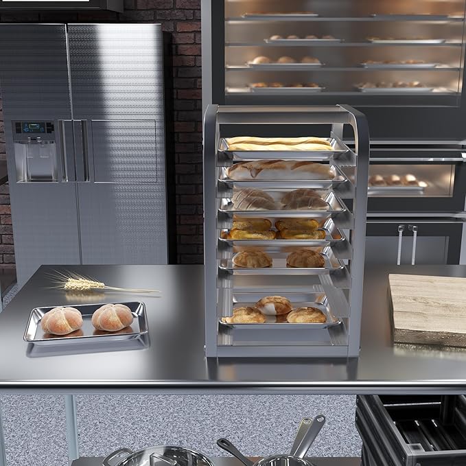 Pack of 6 | 10 in. x 13 in. Quarter Size Aluminum Bun. / Sheet Pan | Ideal for baking, roasting, cooling, prepping, or storing - a must-have in restaurants, bakeries, and busy kitchens.
