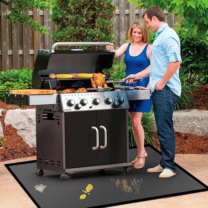 70 ×48 inches Under Grill Mat Fit Blackstone 28in & 36in Griddle/ Griddle Mat for Blackstone, Fireproof Indoor Fireplace Mat Fire Pit Mat BBQ Mats Grill Pads to Protect Deck Patio Smokers Gas Grills
