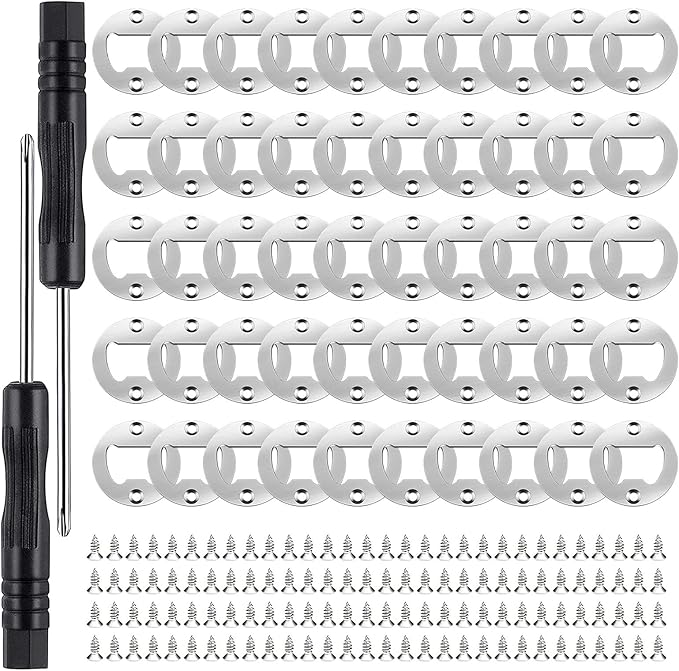 DIY Bottle Opener Inserts - Stainless Steel, Silver Resin Kits (50 Set)