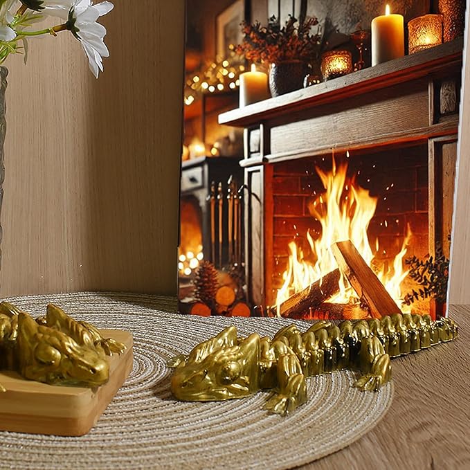 Diamond Dragon Resin Mold - Long Round Dinosaur Animal Casting Mold for Candle Making, Home Decor - 3D Silicone Mold