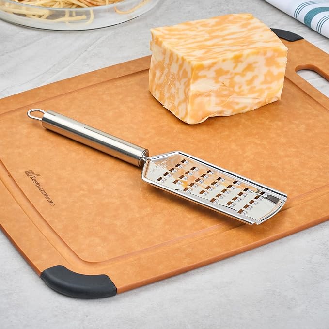 Restaurantware-German Standard Coarse Handheld Graters, 24 Flat Cheese Graters - Dishwashable, Durable, Stainless Steel Food Grater With Handle, Suitable For Potato, Carrot, Hard Cheese, And, More