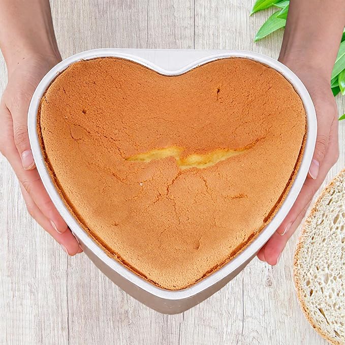 Heart Shaped Cake Pans, 2 Pack Heart Cake Pans Aluminum Cake Pan For Valentine‘S Day Weddings Birthday Party, 8 Inch
