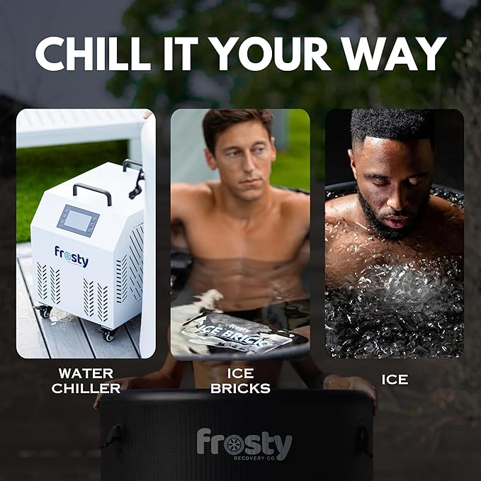 Frosty Ice Pod Pro Cold Plunge - Inflatable Ice Tub for Cold Water Therapy - Pro Grade Cold Plunge Ice Pod with Water Chiller Compatibility - The Ice Pod Cold Plunge Tub for Ice Bath and Ice Plunge
