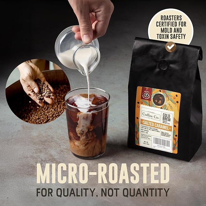 Inspired Coffee Co Salted Caramel - 2lb Flavored Cold Brew Coffee Grounds