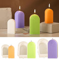 3 Pack Deep Resin Mold Arch Rectangle Door Candle Silicone 3D Animal Candle Making Molds