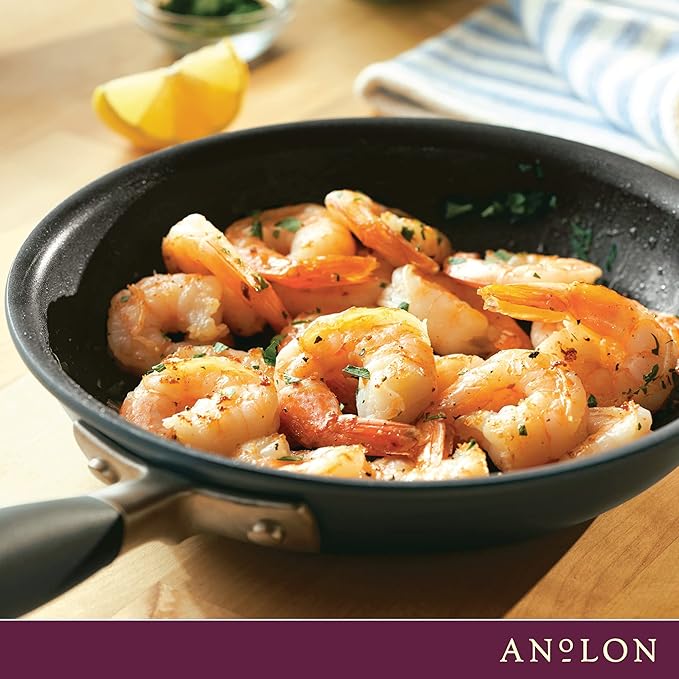 Anolon Advanced Home Hard Anodized Nonstick Frying Pan, 8.5 Inch – Small Non Stick Egg Pan, Durable Nonstick Skillet - Moonstone