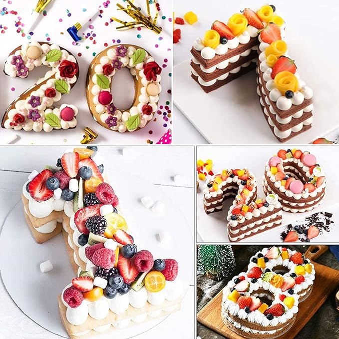 Ducodocu Large Silicone Number Cake Mould 3D Novelty Cake Pan DIY Baking Mold for Birthday Anniversary Number of 0